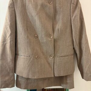Jones New York Beige Double-Breasted Blazer